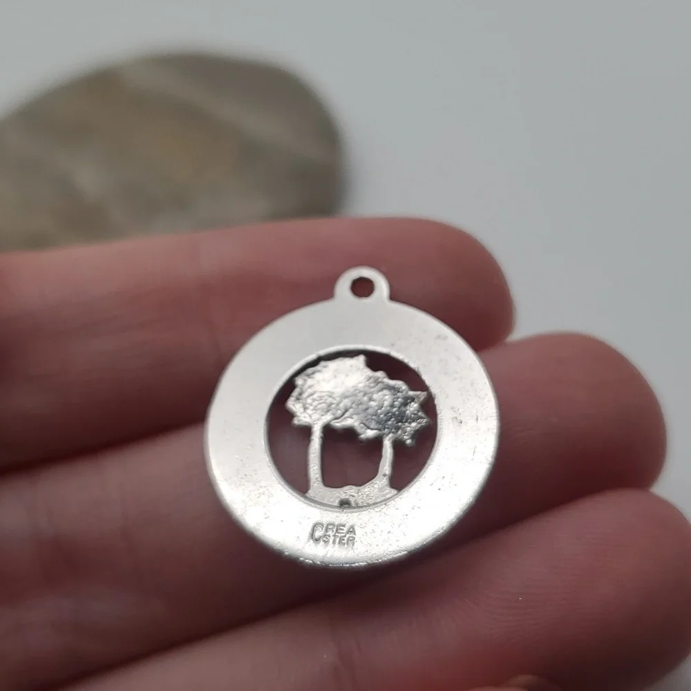 Florida crystal garnet sterling‎ silver necklace pendant - Picture 3 of 3